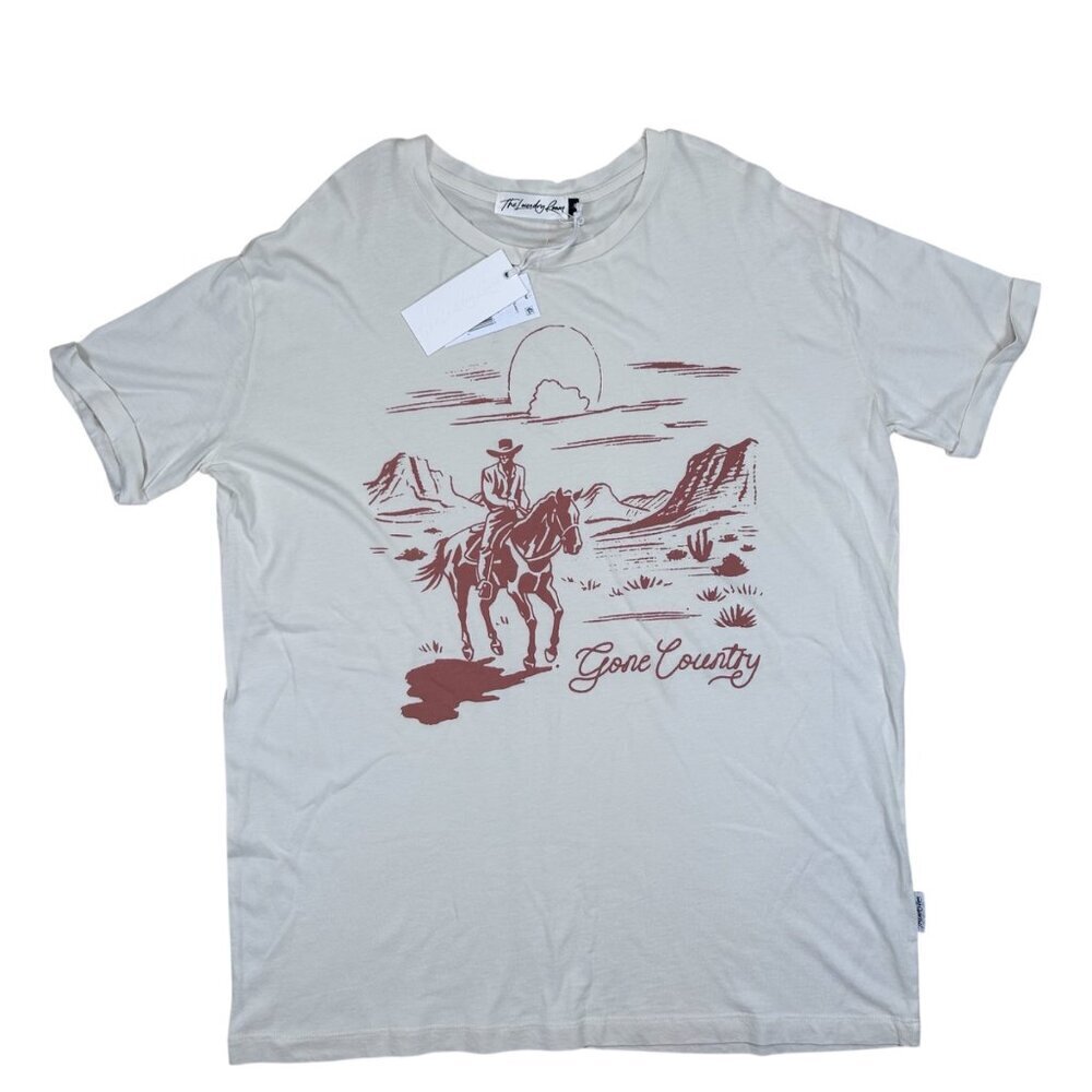 The Laundry Room Small Western T-Shirt Oversized Horse Cowboy Boho